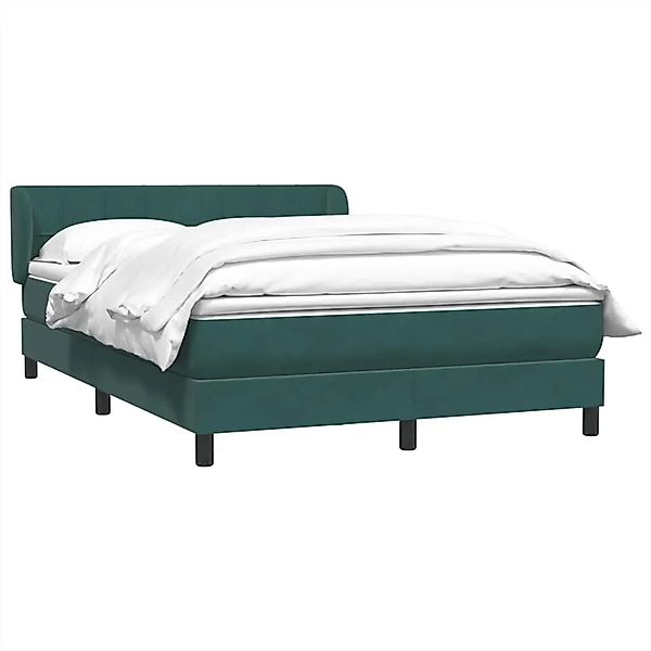 vidaXL Boxspringbett mit Matratze Dunkelgrün 160x220 cm Samt 3317574 günstig online kaufen