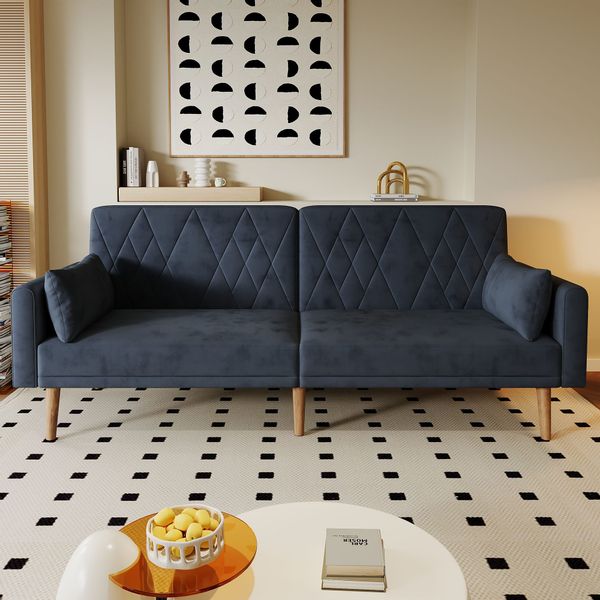 Merax Schlafsofa klappbar Zweisitzer-Sofa mit Schlaffunktion, günstig online kaufen