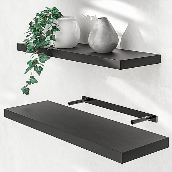 Casaria Wandboard, Schwarz Hängeregal mit Halterung günstig online kaufen