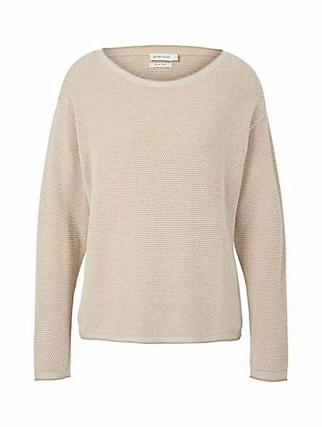 TOM TAILOR Sweatshirt Knit pullover with structure, beige bubble structure günstig online kaufen