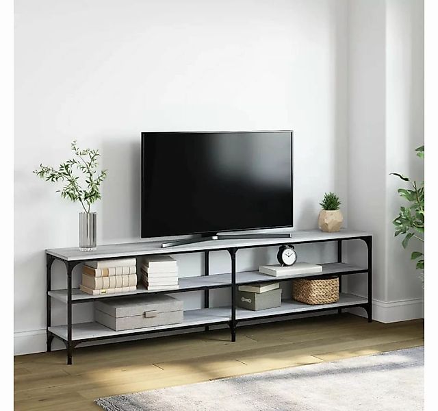 furnicato TV-Schrank Grau Sonoma 180x30x50 cm Holzwerkstoff und Metall günstig online kaufen