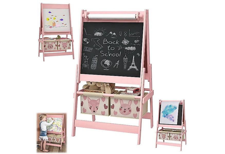 BlingBin Tafel 3-in-1 Doppelseitige Kinder Staffelei, Kindertafel Kreidetaf günstig online kaufen