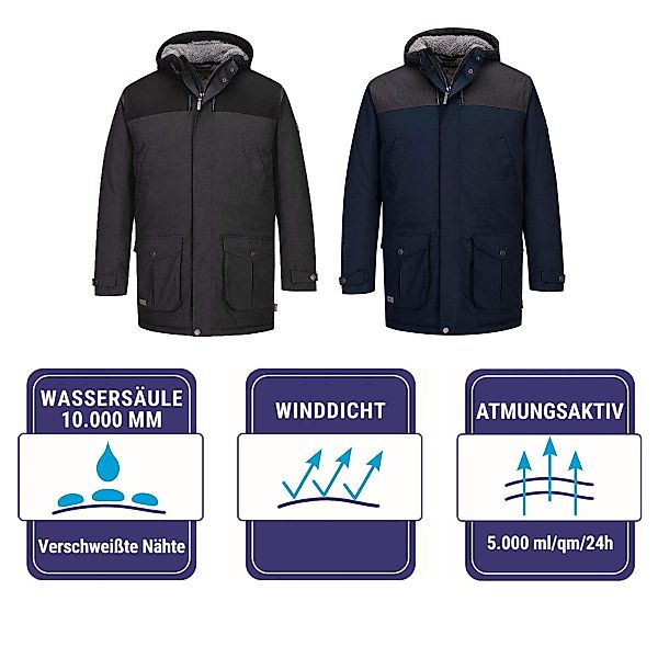 Blue Wave Funktionsmantel Herren Funktionsparka wattiert günstig online kaufen