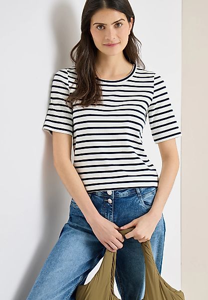 Cecil Rundhalsshirt in Streifen-Optik günstig online kaufen