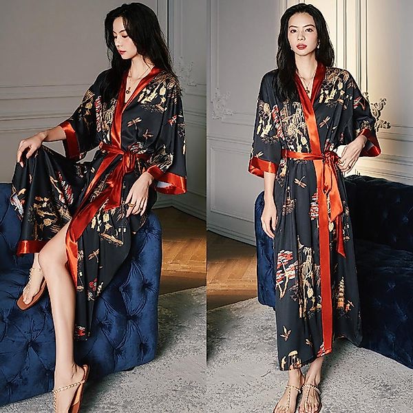 Vivi Idee Morgenmantel Bademantel Schlafmantel kimono günstig online kaufen