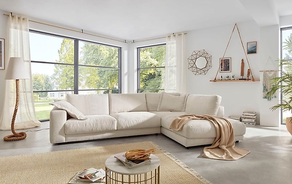 Places of Style Ecksofa »Enisa XXL B/T/H: 325/224/85 cm L-Form«, Kuschelig, günstig online kaufen
