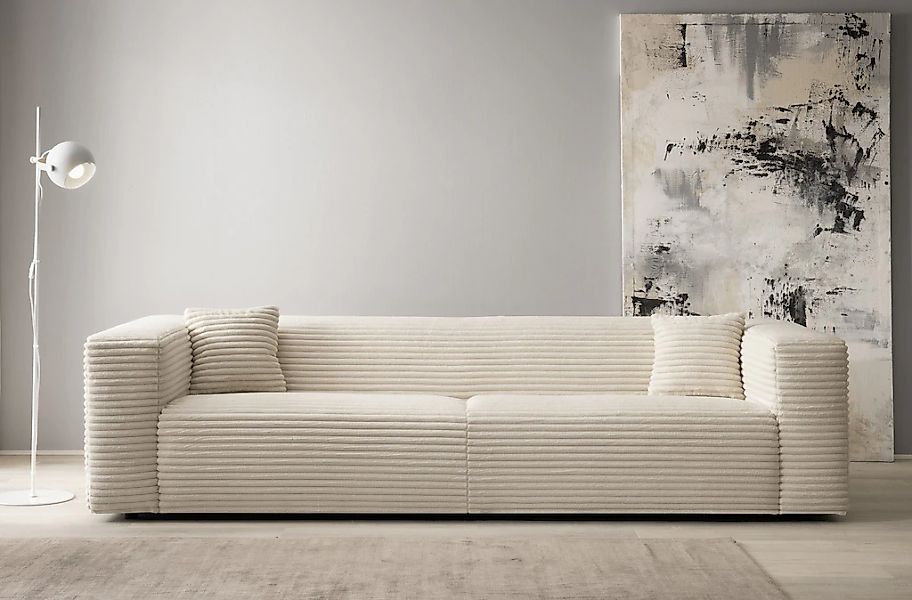 andas 3-Sitzer "BAKELS, Couch in Cord oder Boucle-Stoff, Sofa im modernen D günstig online kaufen