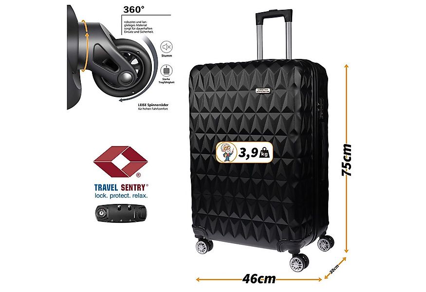 Christian Wippermann Business-Trolley XL großer Koffer Reisekoffer mit Dehn günstig online kaufen