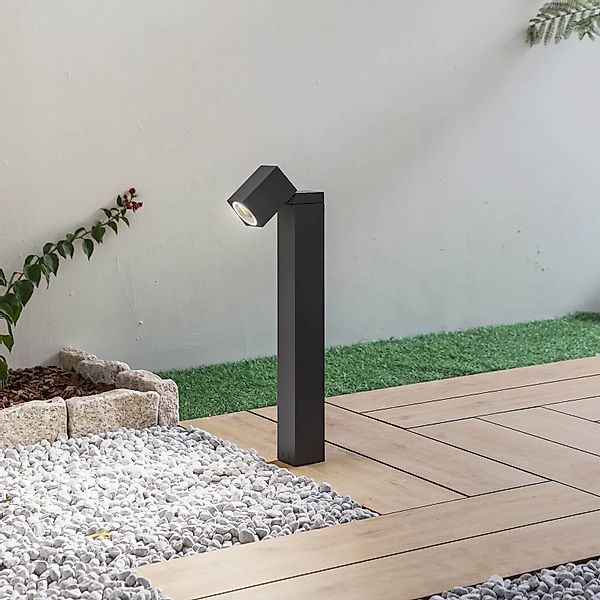 Lindby Sockelleuchte Othil, 50 cm hoch, anthrazit, Metall günstig online kaufen