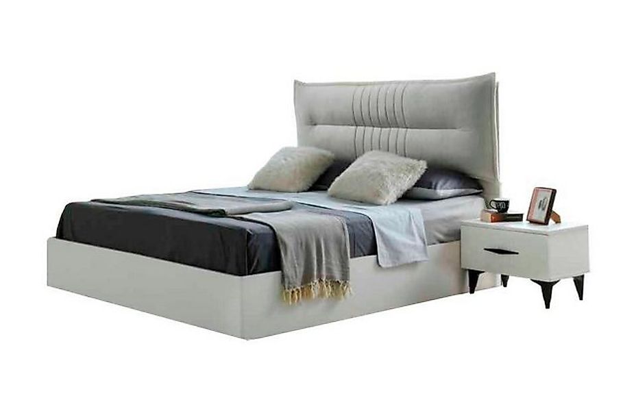 JVmoebel Bett Weiß Schlafzimmer Doppelbett Modern Design Bett Rechteckig St günstig online kaufen