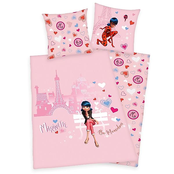 Herding Kinderbettwäsche Mädchen Flanell Bettwäsche Miraculous günstig online kaufen