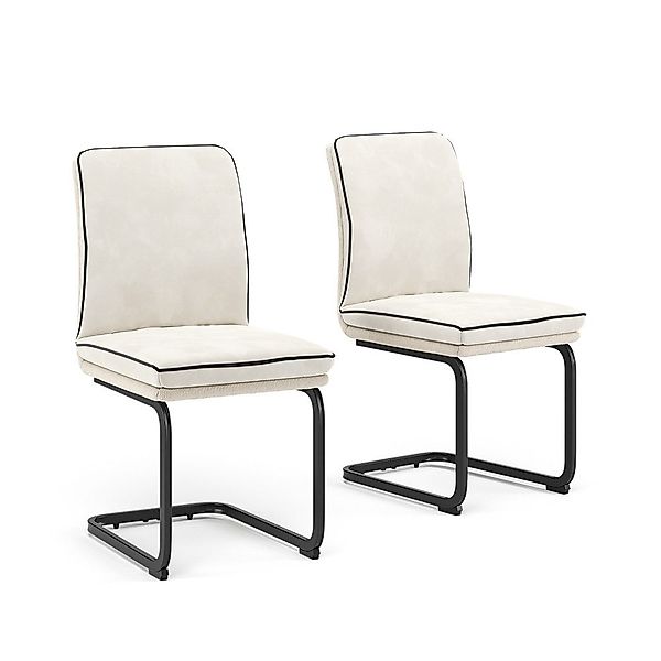 Vicco Esszimmerstuhl Eleganza, Beige, 2er Set günstig online kaufen