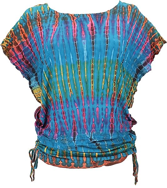 Guru-Shop T-Shirt Batikshirt mit Fledermausärmeln, lockeres.. günstig online kaufen