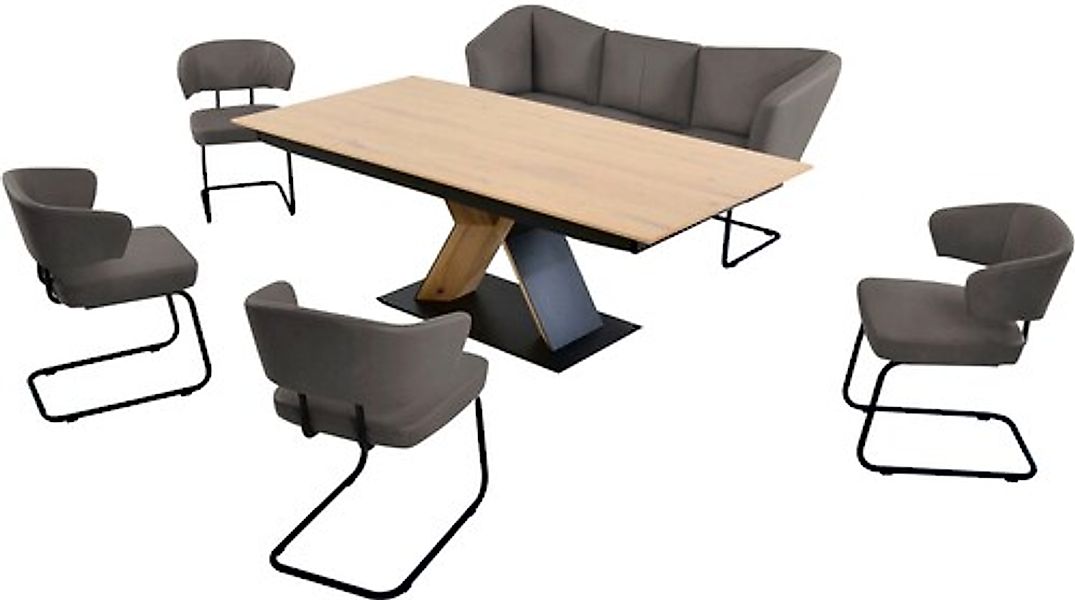 K+W Komfort & Wohnen Essgruppe »Mikkado Tube« 6 Stk. tlg. 4 Freischwinger u günstig online kaufen