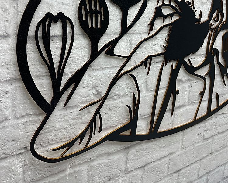 WoodFriends Wandbild Holzschild Küchen Deko Koch günstig online kaufen