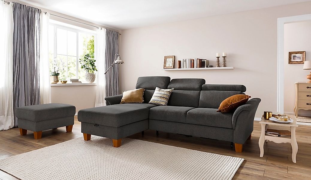Home affaire Ecksofa »Conville L-Form«, Federkern, wahlweise mit Bettfunkti günstig online kaufen