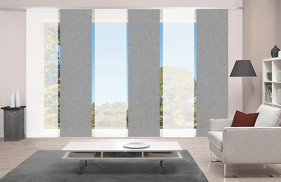 Vision S Schiebegardine "PIVE 6er SET" Paneelwagen 6 Stk. tlg. Schiebevorha günstig online kaufen