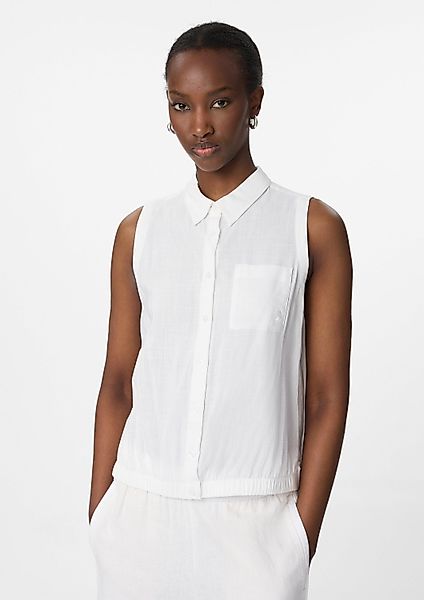 comma Blusentop Bluse Ärmellose Hemdbluse aus günstig online kaufen