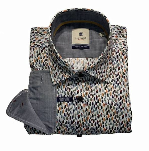 Hatico Langarmhemd - Freizeithemd mit Print - Sport Hemd Regular Fit Lan günstig online kaufen