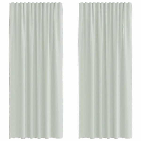vidaXL Voile Vorhänge mit Stangentaschen 2 Stk Hellgrau 4102209 günstig online kaufen