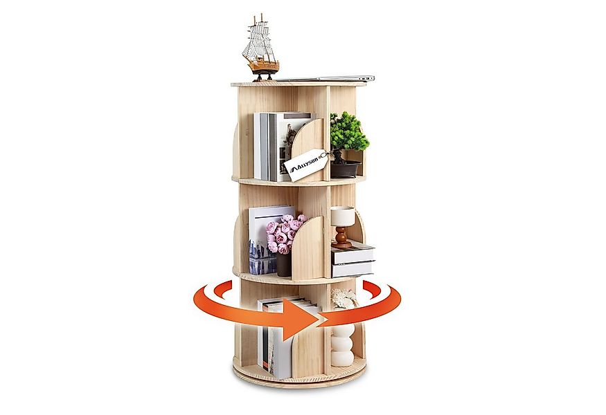 Allyson Standregal Drehbares Bücherregal für Kinder 360° Aufbewahrungsregal günstig online kaufen