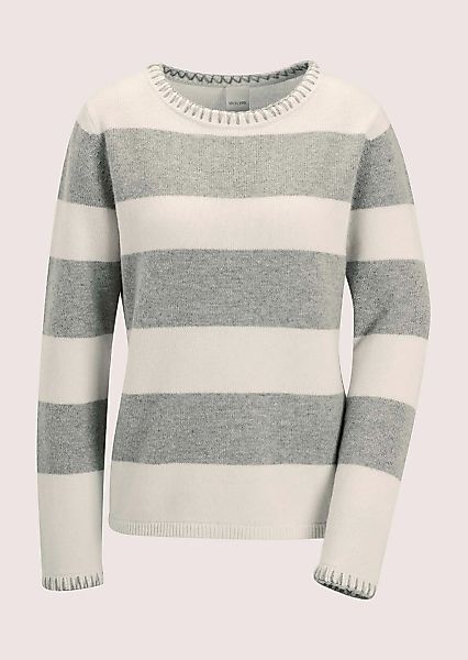 MADELEINE Longpullover "Strickpullover Luxuriöser Wollpullover im Blockstre günstig online kaufen