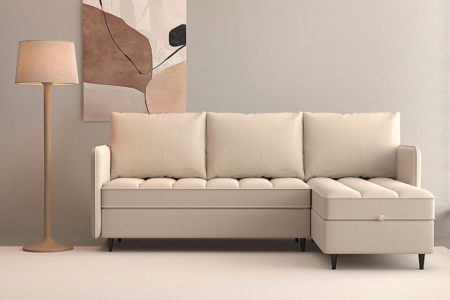 Dorel Home Ecksofa "LINDHUS, L-Form, 4 verschiedene Stellvarianten, Lounge- günstig online kaufen