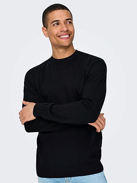 ONLY & SONS Strickpullover "ONSLOUI REG 12 MEL CREW KNIT NOOS" günstig online kaufen