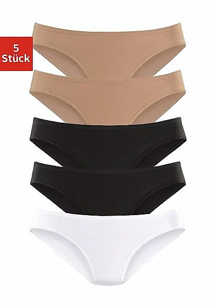 petite fleur Bikinislip, (5er-Pack), aus elastischer Baumwoll-Qualität günstig online kaufen