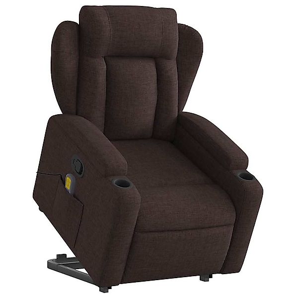 vidaXL Sessel Massagesessel mit Aufstehhilfe Dunkelbraun günstig online kaufen