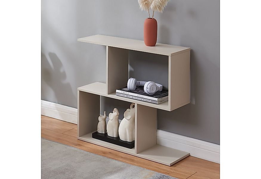 en.casa Beistelltisch, »Koxjö« mit Stauraum 57 x 60 x 20 cm Beige günstig online kaufen