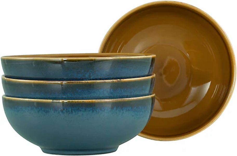 CreaTable Schale »Mallorca, Smoothie Bowl 4-tlg«, 4 tlg., aus Steinzeug, Sp günstig online kaufen