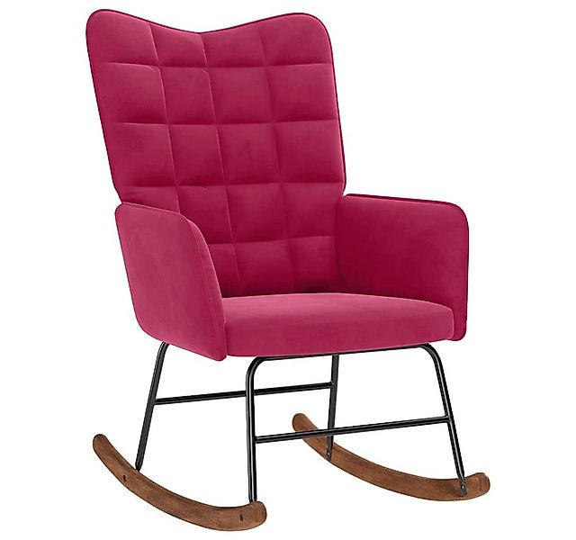 vidaXL Schaukelstuhl Schaukelstuhl Weinrot Samt (1 St) günstig online kaufen