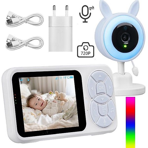 Welikera Babyphone 3.5" 720P Baby Monitor mit Kamera, Gegensprechfunktion, günstig online kaufen