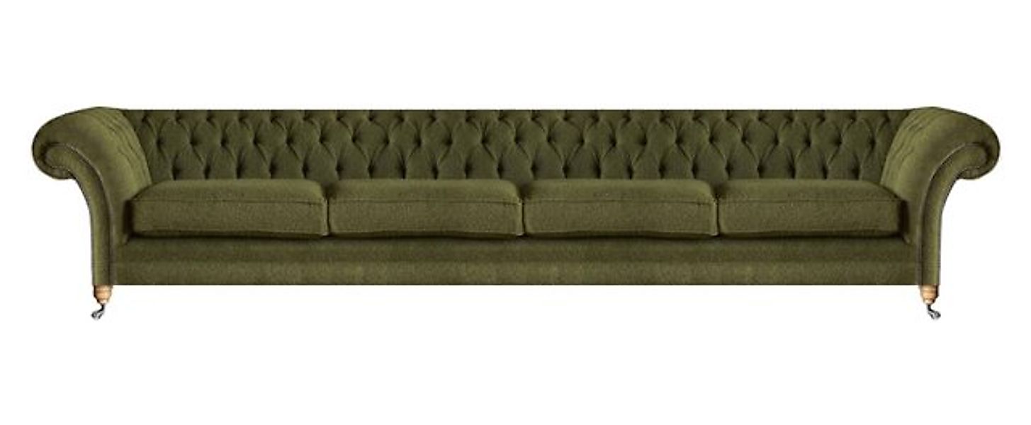 JVmoebel Chesterfield-Sofa Grün Modern Sofa Viersitzer Couch Wohnzimmer Pol günstig online kaufen