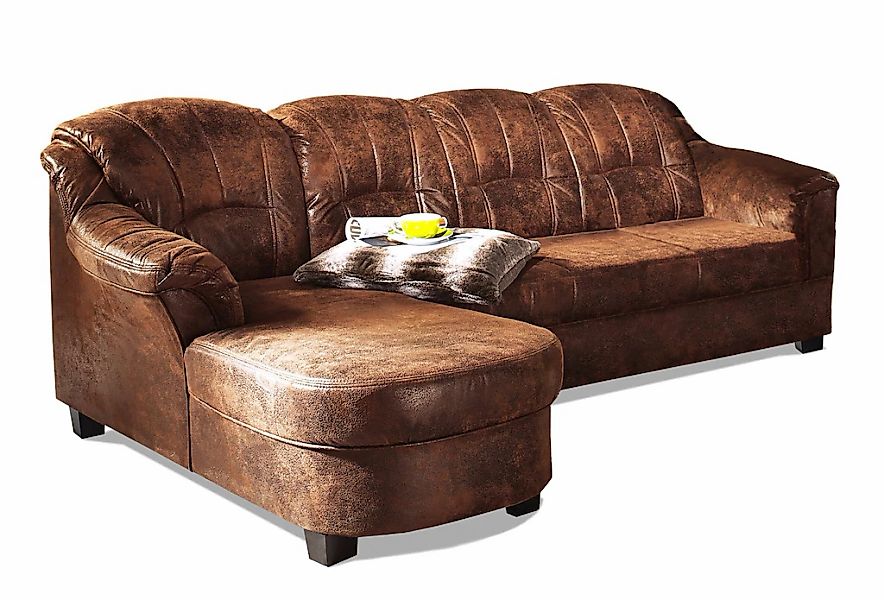 Home affaire Ecksofa "Budapest zeitlos & elegant, bequeme Armlehnen, L-Form günstig online kaufen