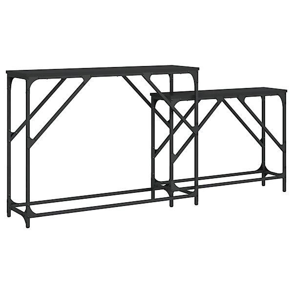 vidaXL Konsolentische 2 Stk. Schwarz Holzwerkstoff günstig online kaufen