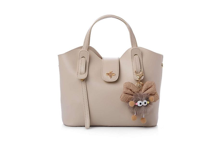 lucky bees Schultertasche 1274 - Tan 100% Polyvinyl-Leder (Packung, 1-tlg., günstig online kaufen
