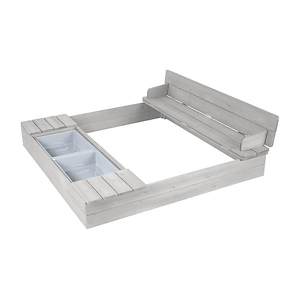 roba Sandkasten aus Holz mit Aufklappbarer Sitzbank + Spielwannen günstig online kaufen