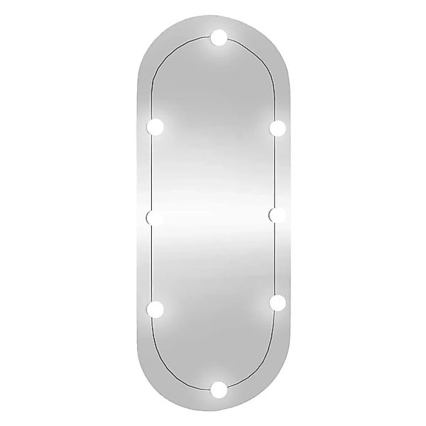 vidaXL Wandspiegel mit LED-Leuchten 45x100 cm Glas Oval 3189164 günstig online kaufen