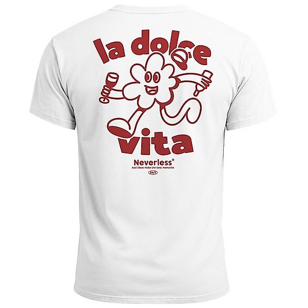 Neverless Print-Shirt Herren T-Shirt Backprint La Dolce Vita Grafikshirt Sc günstig online kaufen