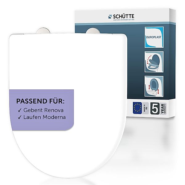 Schütte WC-Sitz Duroplast, WHITE D-Form PRO günstig online kaufen