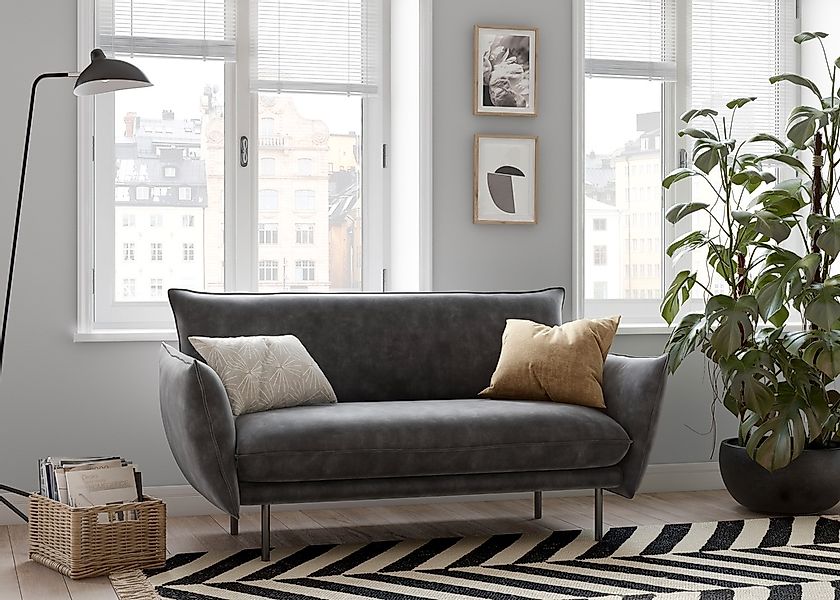 Home affaire 2-Sitzer "Stine" Besonderes Design durch Kissenoptik und Keder günstig online kaufen