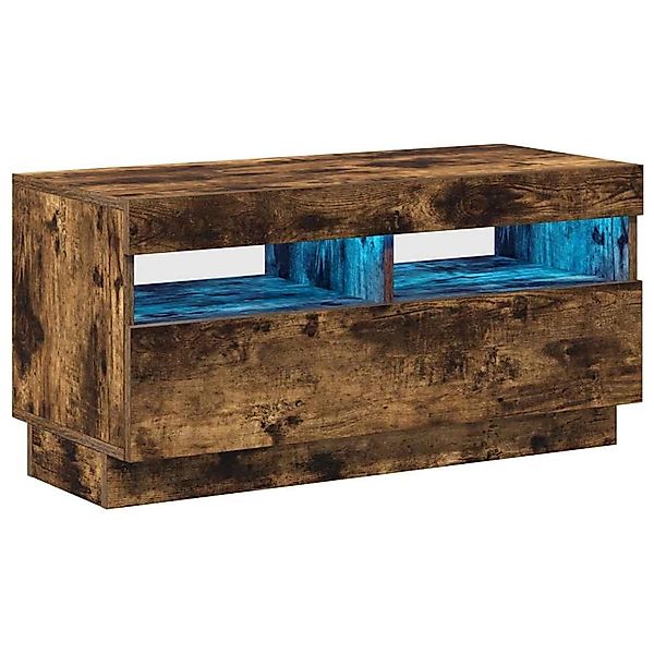 vidaXL TV-Schrank mit LED-Leuchten Räuchereiche 80x35x40 cm 815723 günstig online kaufen