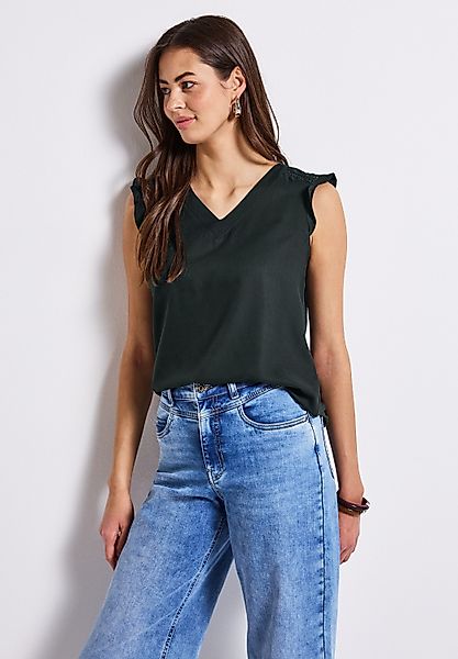 STREET ONE Spitzentop, aus elastischem Materialmix günstig online kaufen
