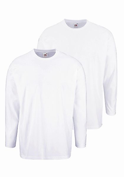 Fruit of the Loom Langarmshirt Packung, 2 Stk. aus reiner Baumwolle, 2-er P günstig online kaufen