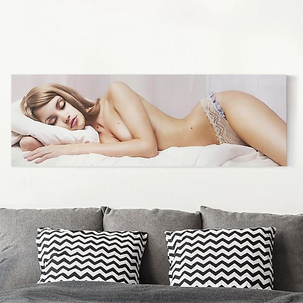 Leinwandbild Akt & Erotik - Panorama Sleep Well günstig online kaufen