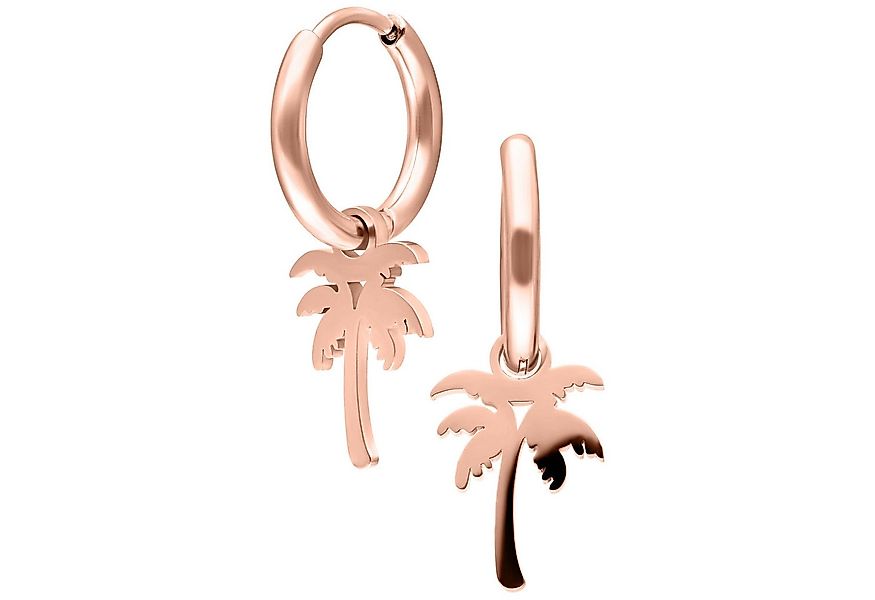 Wildcat Paar Ohrhänger Mini Palm Hoops Pair - Rožnato Zlata, Chirurgenstahl günstig online kaufen