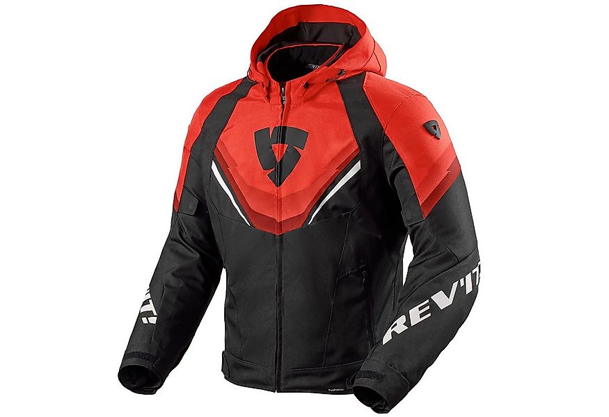 Revit Motorradjacke Revit Quantum 3 H2O Textiljacke Schwarz / Rot atmungsak günstig online kaufen