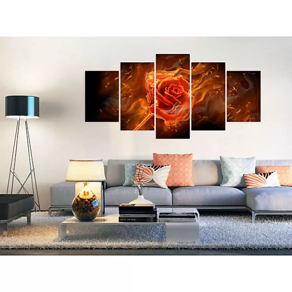 Wandbild Flaming Rose XXL günstig online kaufen